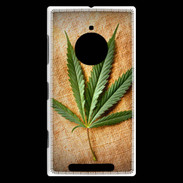 Coque Nokia Lumia 830 Feuille de cannabis sur toile beige