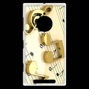 Coque Nokia Lumia 830 Portée de notes en or