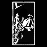 Coque Nokia Lumia 830 Saxophoniste en noir et blanc