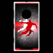 Coque Nokia Lumia 830 Illustration Handball en noir et rouge