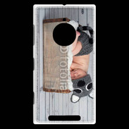 Coque Nokia Lumia 830 Bébé dormant avec chapeau tête de chat