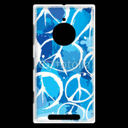 Coque Nokia Lumia 830 Peace and love Bleu