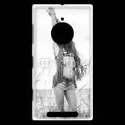 Coque Nokia Lumia 830 Hippie noir et blanc