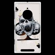 Coque Nokia Lumia 830 Carte tête de mort trèfle