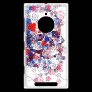 Coque Nokia Lumia 830 Skull en fleurs