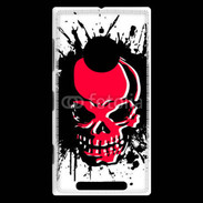 Coque Nokia Lumia 830 Tête de Mort en Rouge et Noir
