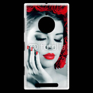 Coque Nokia Lumia 830 Vernis rouge et roses esthétisme