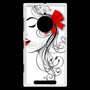 Coque Nokia Lumia 830 Visage glamour noir et rouge