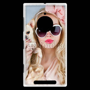 Coque Nokia Lumia 830 Femme glamour avec chihuahua