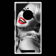 Coque Nokia Lumia 830 Rouge à lèvres Fashion en noir et blanc