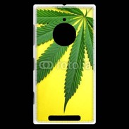 Coque Nokia Lumia 830 Feuille de cannabis sur fond jaune