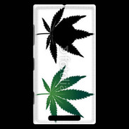 Coque Nokia Lumia 830 Double feuilles de cannabis
