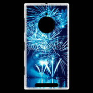 Coque Nokia Lumia 830 Feu d'artifice en noir et bleu