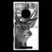 Coque Nokia Lumia 830 Tête de Cerf en noir et blanc