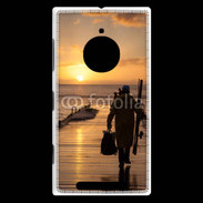 Coque Nokia Lumia 830 Pécheur au levé du soleil