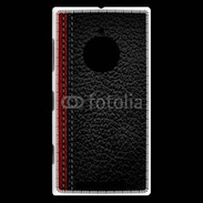 Coque Nokia Lumia 830 Effet cuir noir et rouge