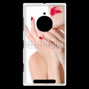 Coque Nokia Lumia 830 Sexy et glamour bouche rouge à lèvre et vernis à ongles rouges