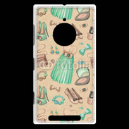 Coque Nokia Lumia 830 Fond fashion vert et marron