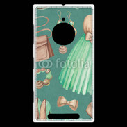 Coque Nokia Lumia 830 Fond fashion vert et marron 2
