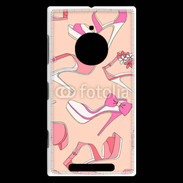 Coque Nokia Lumia 830 Fond rose chaussures 