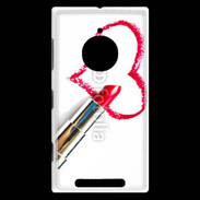 Coque Nokia Lumia 830 Coeur avec rouge à lèvres