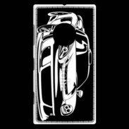 Coque Nokia Lumia 830 Illustration voiture de sport en noir et blanc