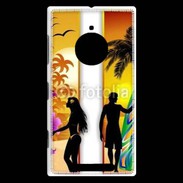 Coque Nokia Lumia 830 Surfer et fille sur la plage