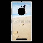 Coque Nokia Lumia 830 Femme sautant face à la mer