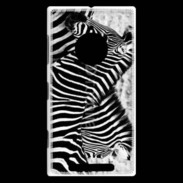 Coque Nokia Lumia 830 Zèbre en noir et blanc