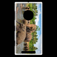 Coque Nokia Lumia 830 Groupe d'éléphants à la rivière