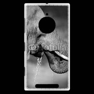 Coque Nokia Lumia 830 Elephant d'Afrique en noir et blanc