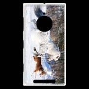 Coque Nokia Lumia 830 Cheval et chien dans la neige