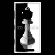 Coque Nokia Lumia 830 Roi d'échec noir et blanc
