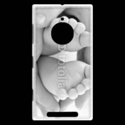 Coque Nokia Lumia 830 Pieds de bébé noir et blanc