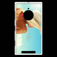 Coque Nokia Lumia 830 Femme à chapeau de plage