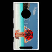 Coque Nokia Lumia 830 Femme assise sur la plage