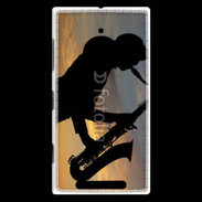 Coque Nokia Lumia 830 Saxophoniste au couché de soleil