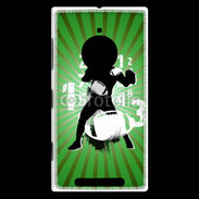 Coque Nokia Lumia 830 Illustration football américain sur fond vert