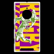 Coque Nokia Lumia 830 Poster rugby sur fond jaune