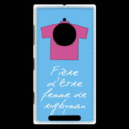 Coque Nokia Lumia 830 Femme de rugbyman Bonus offensif-défensif Bleu