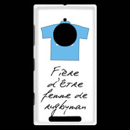 Coque Nokia Lumia 830 Femme de rugbyman Bonus offensif-défensif Blanc 2