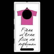 Coque Nokia Lumia 830 Fille de rugbyman Bonus offensif-défensif Blanc