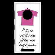 Coque Nokia Lumia 830 Père de rugbyman Bonus offensif-défensif Blanc