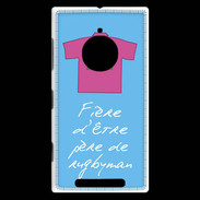 Coque Nokia Lumia 830 Père de rugbyman Bonus offensif-défensif Bleu