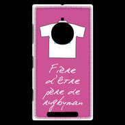 Coque Nokia Lumia 830 Père de rugbyman Bonus offensif-défensif Rose