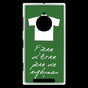 Coque Nokia Lumia 830 Père de rugbyman Bonus offensif-défensif Vert
