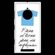Coque Nokia Lumia 830 Père de rugbyman Bonus offensif-défensif Blanc 2