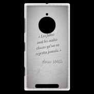 Coque Nokia Lumia 830 Les Folies Gris Citation Oscar Wilde