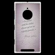 Coque Nokia Lumia 830 Les Folies Rose Citation Oscar Wilde