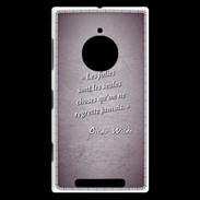 Coque Nokia Lumia 830 Les Folies Violet Citation Oscar Wilde